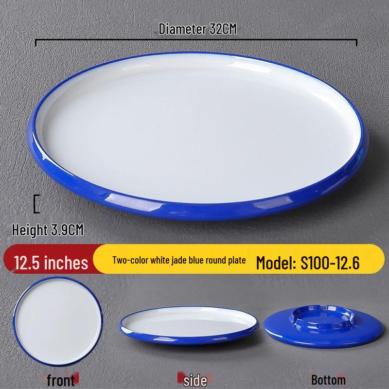 Melamine Nordic Style Cold Dish & Stir-fry Plate for Restaurants and Hotels