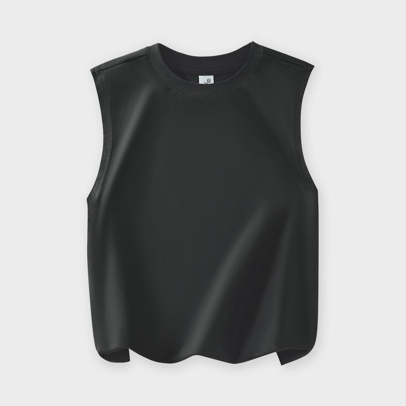 Boys' Solid Color Cotton Tank Top - Summer Sleeveless T-Shirt for Kids and Baby.