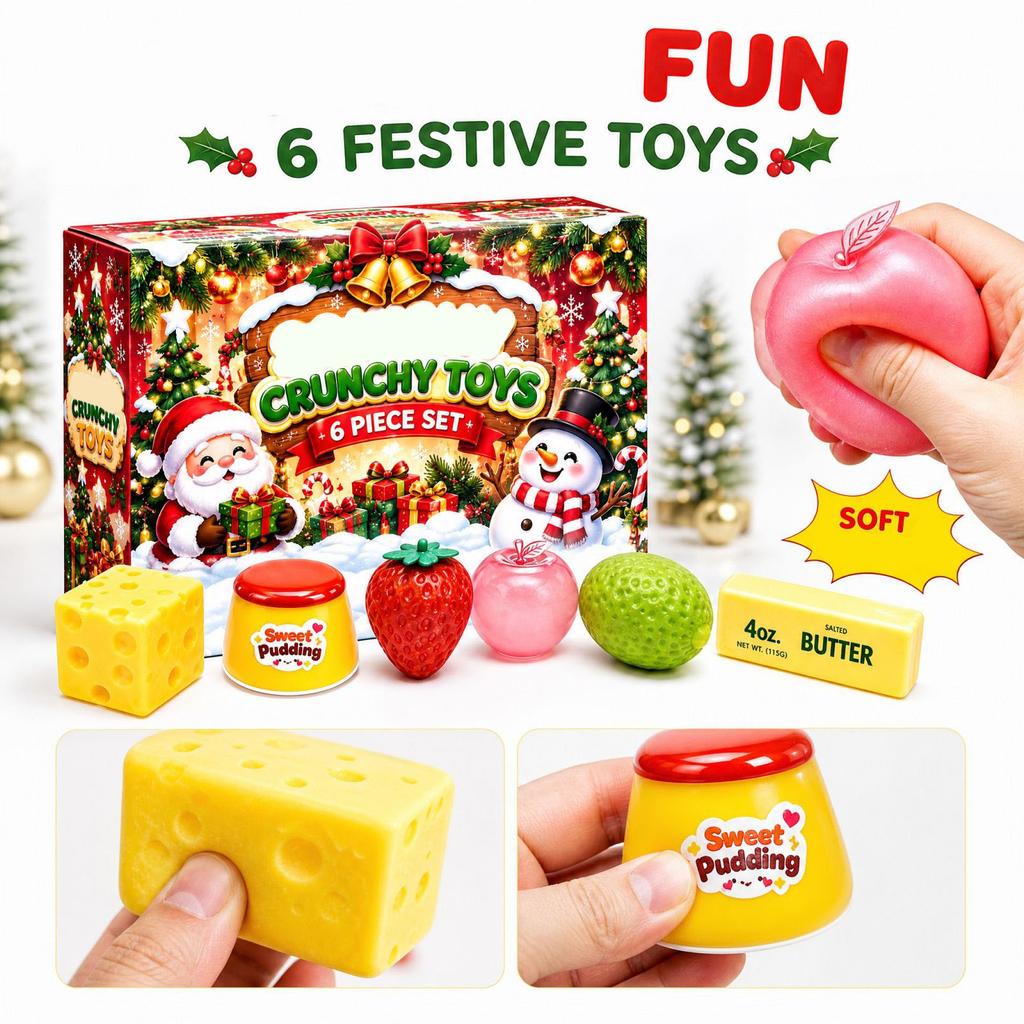 Christmas Toy Set in Gift Box for Kids Party Favors and Holiday Stocking Stuffers
