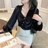 Elegant Women's Blouses Velvet Woman Tops Women  Shirt Blouse Chemise Femme Blusas Blusa Feminina Long Sleeve Top Female Mujer
