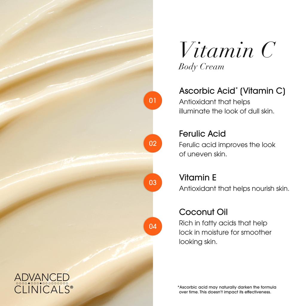 Advanced Clinicals Vitamin C Advanced Brightening Large Cream. Cream. 16oz.