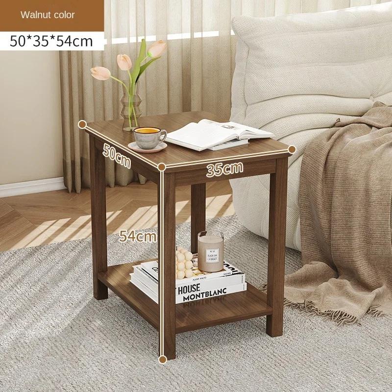 Simple Living Room Sofa Side Table Balcony Corner Coffee Table Small Square Bedside Side Living Room Tables Cabinet Furniture