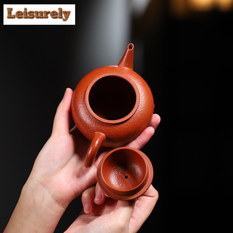 240ML Classic Yixing Purple Clay Teapots Handmade Pot Raw Ore Dahongpao Mud Tea Brewing Kettle Chinese Zisha Teaset for Tea Gift