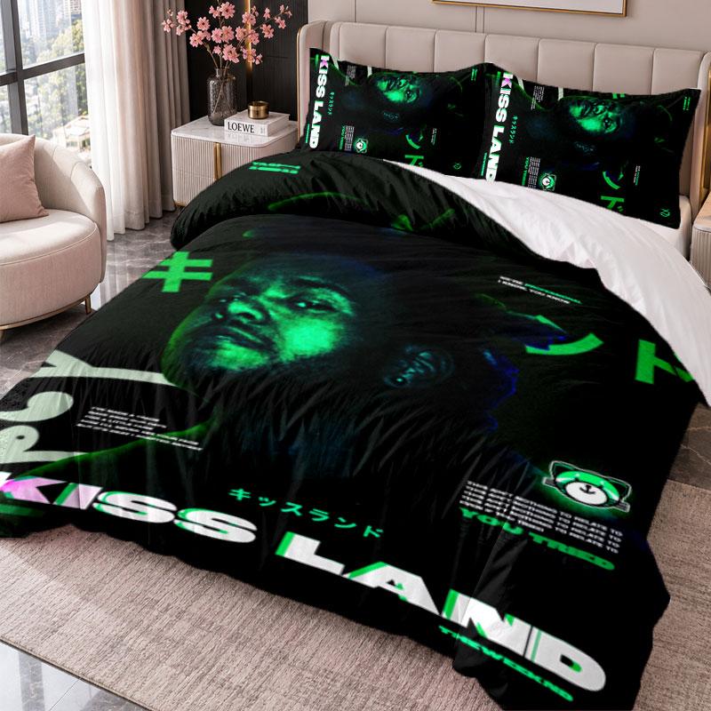 The Weeknd 3Pcs Bedding Set Duvet Cover With Two Pillowcases For Bedroom Home Decoration
