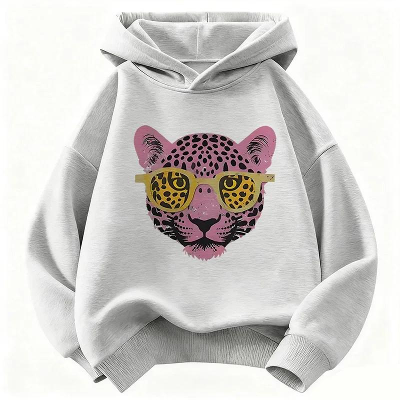 Fashion Tiger Printed Graphic Hoodie Kids Children's Sweatshirt Hoody for Boys Girls Spring Casual Hoodies