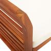 3 Seater Garden Bench with Cushions 150 cm Solid Acacia Wood