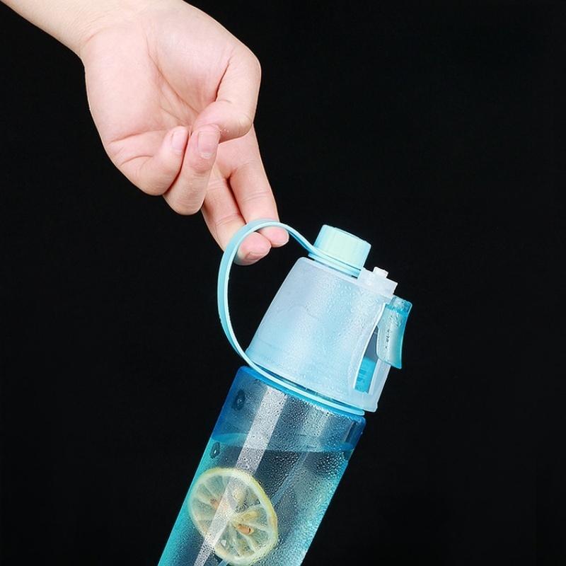 600ML Creative Spray Bottle Portable Children Outdoor Sports Multi-function Straw Cute Water Bottle