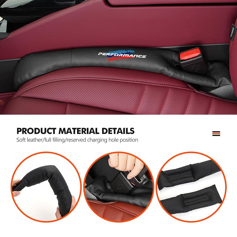 Car Seat Gap Filler Strip Leather Seat Gap J-shaped Plug Strip For BMW X1 X3 X4 X5 X7 G20 G38 F20 F39 F48 E46 E60 E36 E39