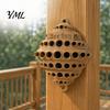 Bee House for Garden Wall-Mounted House, Outdoor Pollinator Shelter, Honeycomb Design Backyard Station Plastic Hotel Solitary Bees, Decor Fence