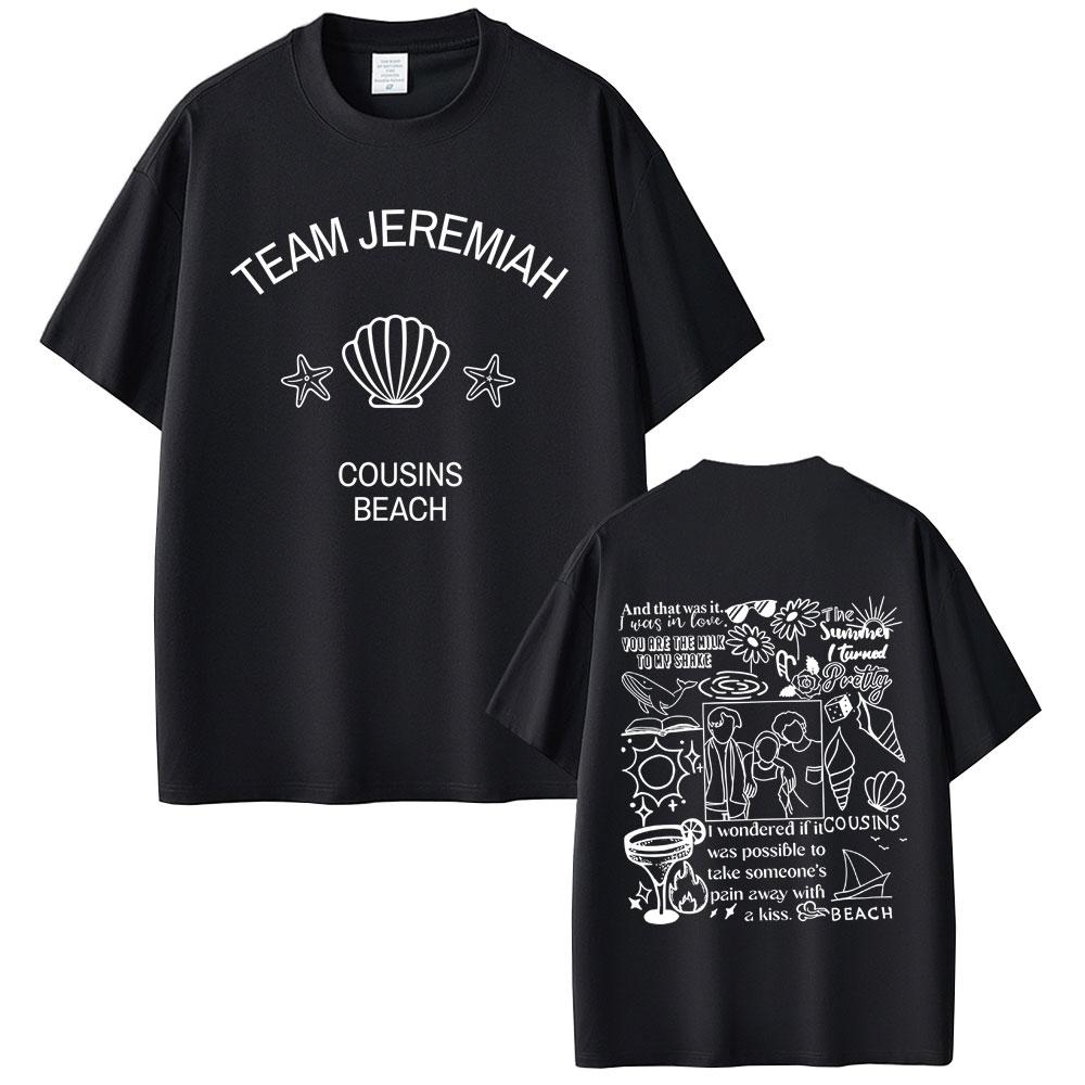 TV Play L'estate in cui sono diventata bella Squadra Jeremiah Cugini Spiaggia Stampa Grafica Maglietta Unisex Donna Casual Cotone Magliette Oversize