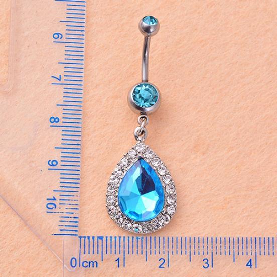 Crystal Rhinestone Pendant Belly Button Body Piercing Navel Ring Jewelry Charms AVE
