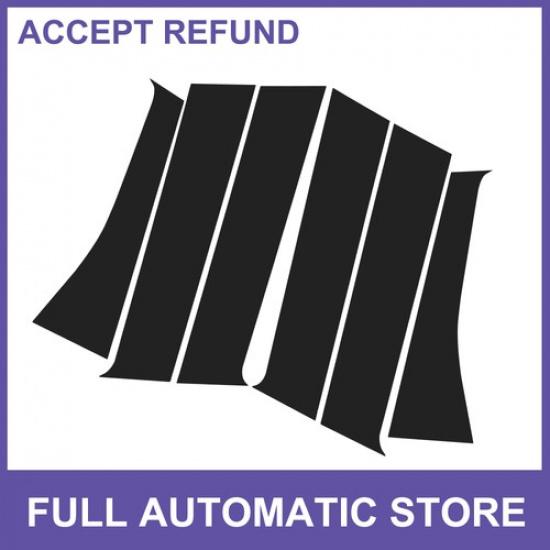 6 Pcs Door Pillar Window Trim for Mitsubishi Outlander 14-20 Black