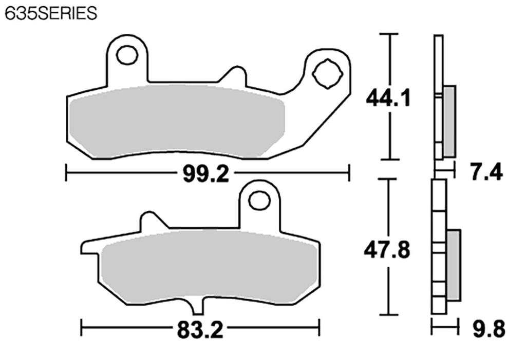 KITACO SBS Brake Pads and Thick 635HF Ceramic for RG125 RG200 Wolf Wolf 200 Part - Affordable, Long-lasting, - - Gamma, Gamma, 125, - Number