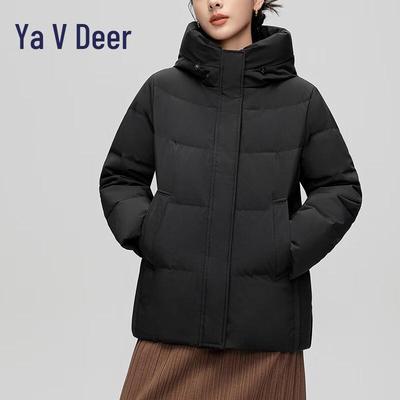 Ya Lu RS Veste d'hiver en duvet à capuche ample pour femme