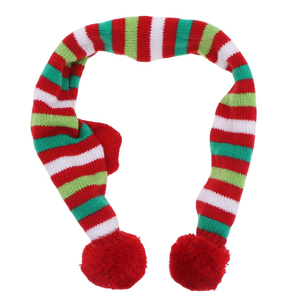 Pet Christmas Scarf For Dogs Stripe Pattern Xl Size Puppy Cat Holiday Accessory Festive Party Outdoor Photo Ready Dog