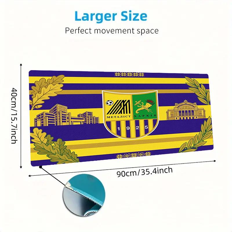 FC Metalist Kharkiv Color Mouse Pad Large Gaming Table Cushion Non-slip Laptop Tablet Big Mousepad XXL Mat Mini PC Playmat With Lock edge