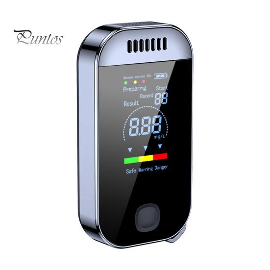 

Портативный детектор респиратора Тестер ЖК-экран Цифровой дисплей Высокоэффективный смарт-чип для использования в путешествиях Компактный анализатор дыхания чёрный