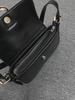 Women's Retro Wine Red Messenger Bag - 2024 Autumn/Winter Collection, Horseshoe Buckle, Small Square Underarm Shoulder Bag