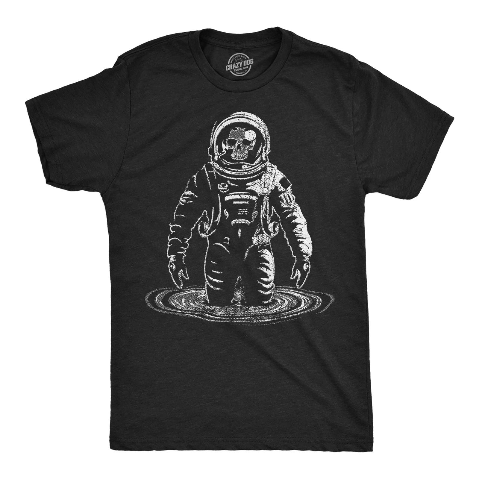 Mens Funny T Shirts Skeleton Black Hole Cool Space Graphic Tee for Men XXXXL