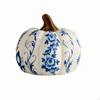 Ceramic Pumpkin Ornament Chinoiserie Decoration Blue-and-White