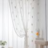 Sheer Embroidered Curtains Voile Window Scrim Light Filtering Not Transparent for Living Room Balcony Decor