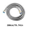 Flexible Shower Hose Crafted of Stainless Steel Materials Sturdy Structure Accessory with Standard Showerheads Use