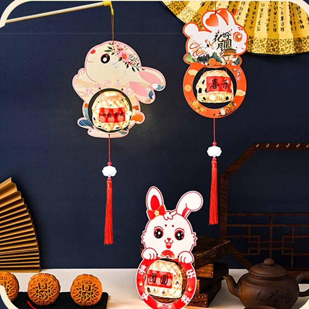 Rabbit Middle Autumn Festival Lantern Weaving Ancient Style Handheld Lantern  Women