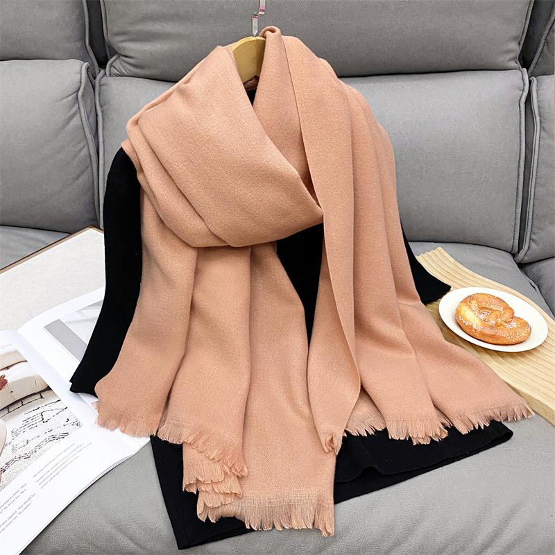 Winter Kaschmirschal Damen Luxus Herbstschal Pashmina Taschentuch Dame Pareo Weich Outdoor Unisex Winddicht Bufanda