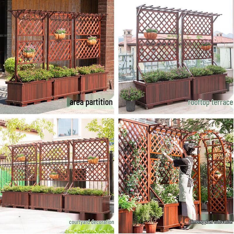 ShiXun Outdoor Antiseptic Wood Planter Box
