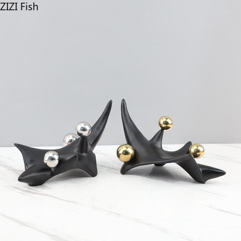 Creative Geometric Irregular Statue Desk Decoration Ornaments Minimalist Abstract Artwork Resin Sculpture Room Aesthetic Decor