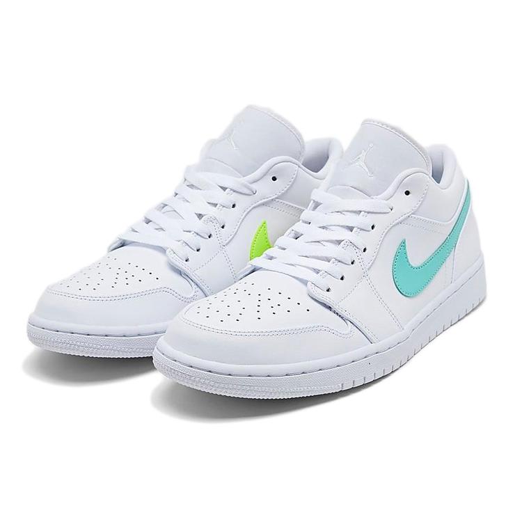 

Jordan 1 Low White Multi Color Swoosh