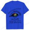 Autism Awareness Seeing The World A Little Differently Prints Unisex TShirts Hip Hop Streetwear Casual Tops Female Clothing