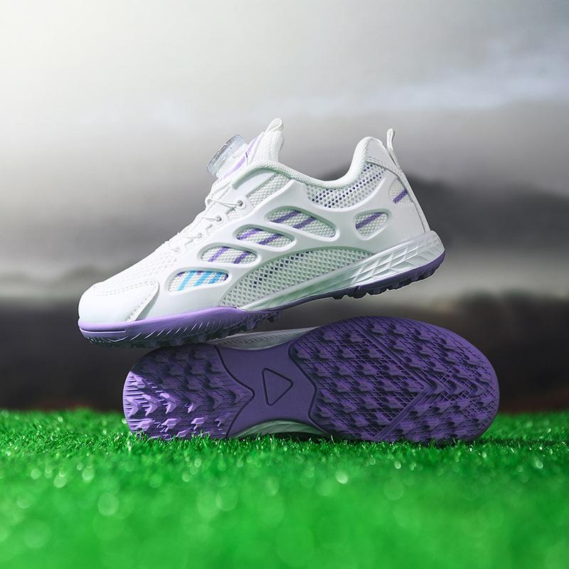 New Rotating Button Children's Football Shoes Girls Primary School Boys Game Broken Nails Girls Training Shoes