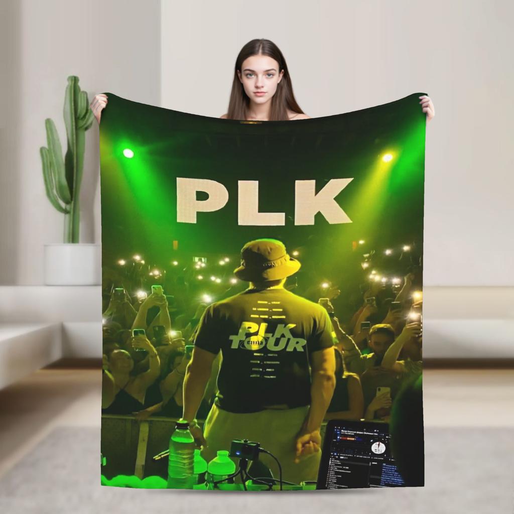 PLK French Rapper Photo Blankets Super Soft Funny Plush Throw Blanket For Home Decor Airplane Travel Flannel Bedspread Bed Cover