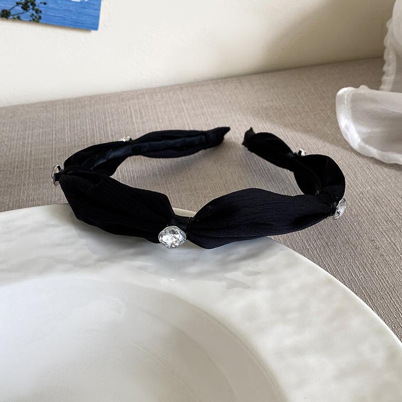 Neue Mode Einfarbige Zirkon Feine Haarreifen Damen Schlichte Exquisite Vielseitige Stirnbänder für Mädchen Haarschmuck