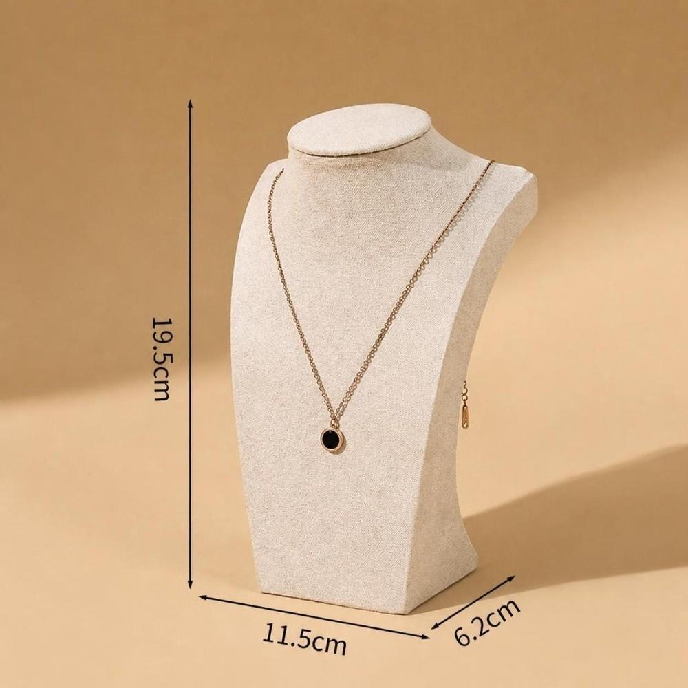 Human Shape Necklace Display Stand Velvet Cloth Ornament Holder Jewelry Show Rack  Home Showcase