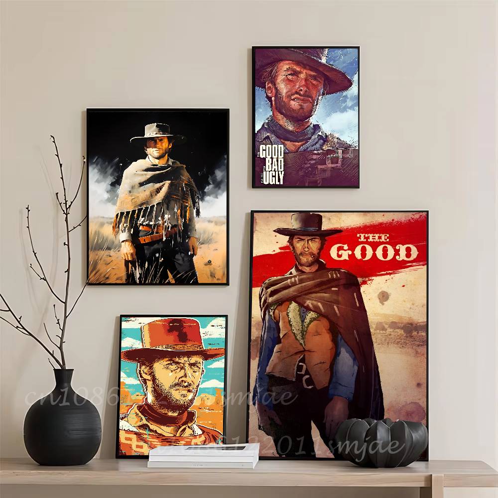 1pc The Good The Bad And The Ugly Poster Sticker Print Waterproof Wall Art For Living Room Bedroom Home Decor