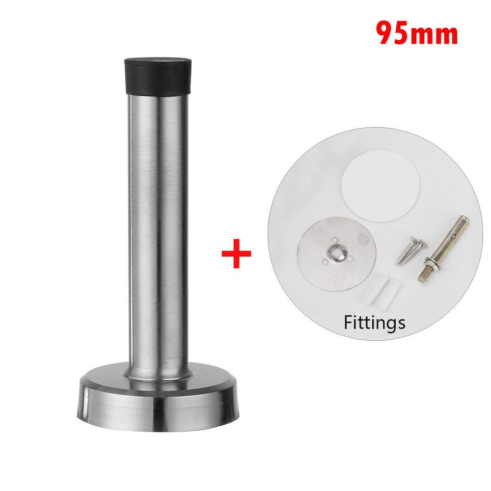 Noiseless Self Adhesive Stainless Steel Thickened Door Stopper Buffer Rubber Catch Door Stop Holder