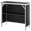VEVOR Portable Tradeshow Podium Table, 97,5 × 38,5 × 87 cm, Display Exhibition Counter Stand Booth Fair with Wall