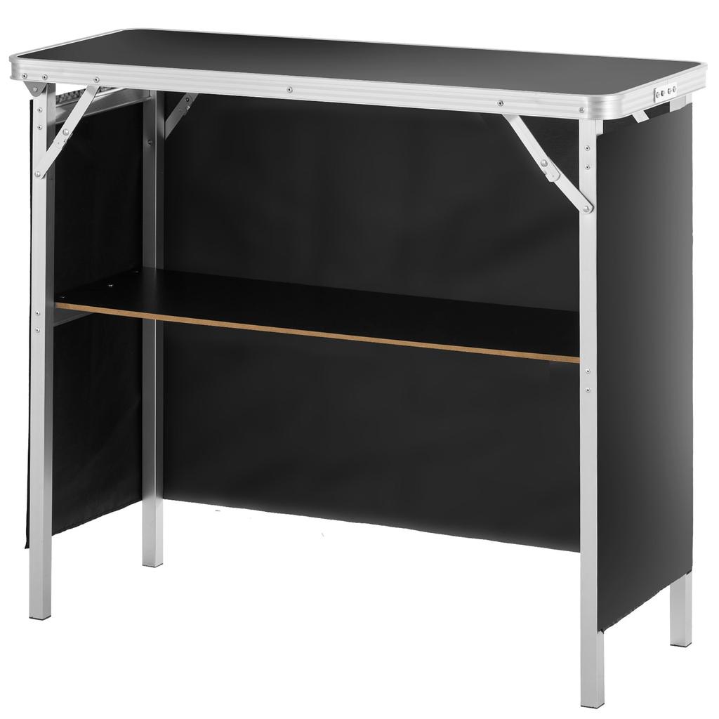 VEVOR Portable Tradeshow Podium Table, 97,5 × 38,5 × 87 cm, Display Exhibition Counter Stand Booth Fair with Wall