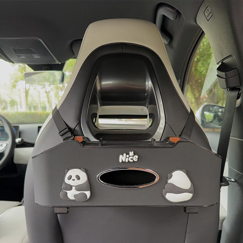 Aufbewahrungsbox für die Rücksitzlehne mit Taschentuchhalter & Getränkehalter - Multifunktionaler Organizer