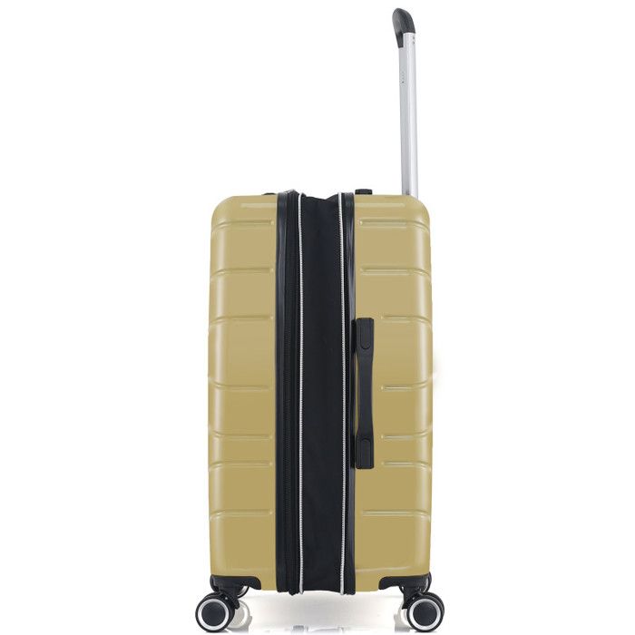 Rigid Expandable Cabin Suitcase Trolley Polycarbonate - LYS Paris 393 - 393 &; 395 Mustard -