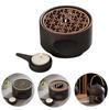 Japanese Style Ceramic Tea Warmer Candle Base Teapot Warmer Tealight Furnace with Candle Tray Coffee Heater Trivet Dish Heat Pot