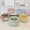 Plaid Stripe Miscellaneous Storage Basket Washable Desk Organize Decorative Bins  Kitchen Supplies