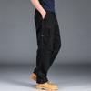 Pantaloni Cargo da Lavoro da Uomo Ripstop Pantaloni Tattici da Escursionismo con Tasche Multiple Vita Elastica Pantaloni Jogger in Cotone