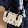 Commuter Boston Pillow Bag Women's 2025 New Printed Pattern Contrast Crossbody Bag Fashion Casual Shoulder Bag