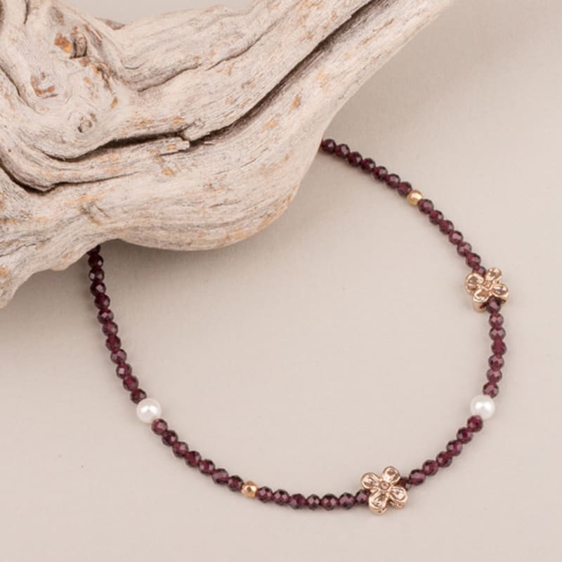 AUGUST ALICE Purple Spinel-Cut Flower Crystal Bracelet