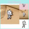 Creative Crowned Big Eye Long Leg Character Brooch Charming Metal Pin Accessory