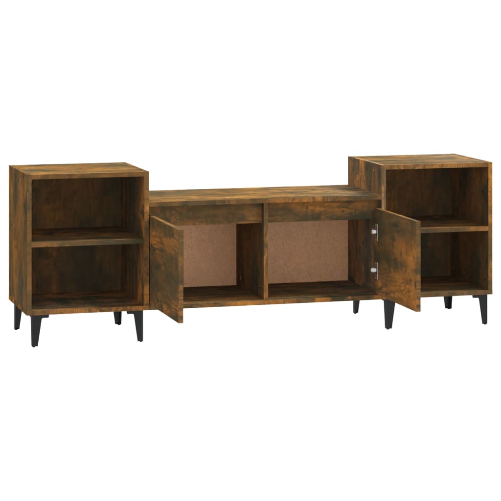 TV Cabinet Smoked Oak 160 x 35 x 55 cm Wood Based Panel