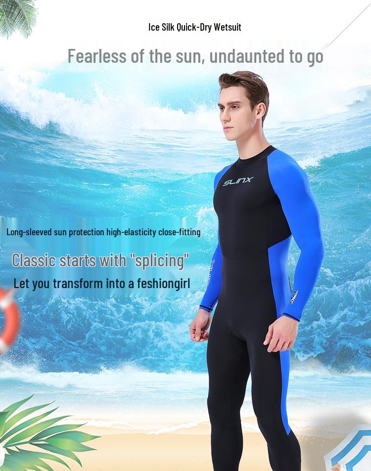 Unisex Quick-Dry Lycra Wetsuit - SLINX One-Piece Waterproof Sunscreen Jellyfish Suit for Surfing and Swimming